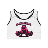 Raccoon Grind Women’s Sports Bra – Neon Gym Workout Crop Top