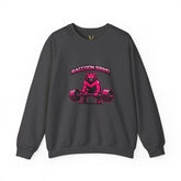 Raccoon Grind Unisex Crewneck Sweatshirt – Neon Gym Streetwear Workout Pullover
