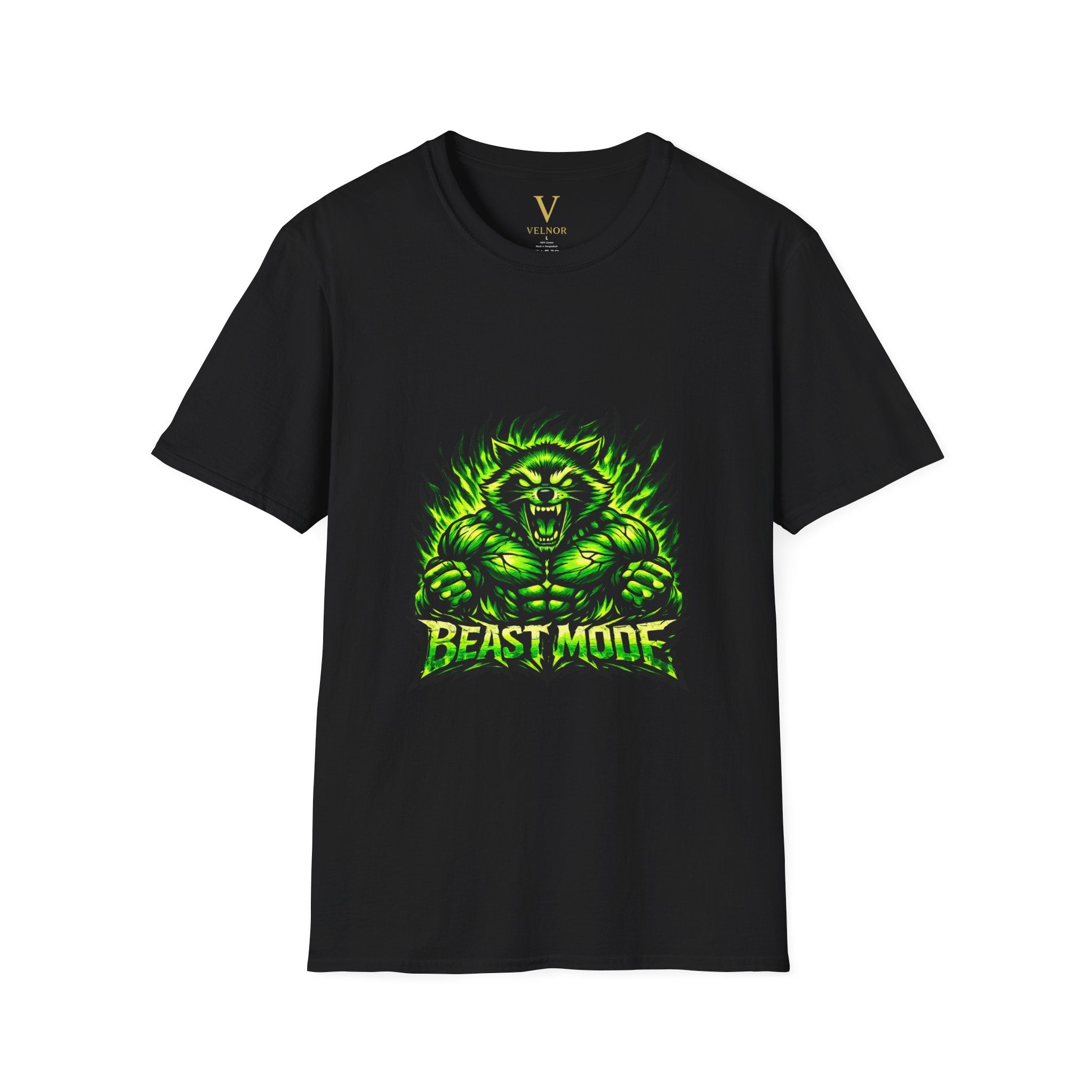 BEAST MODE GREEN MONSTER T-SHIRT — UNISEX NEON GYM MOTIVATION WORKOUT TEE