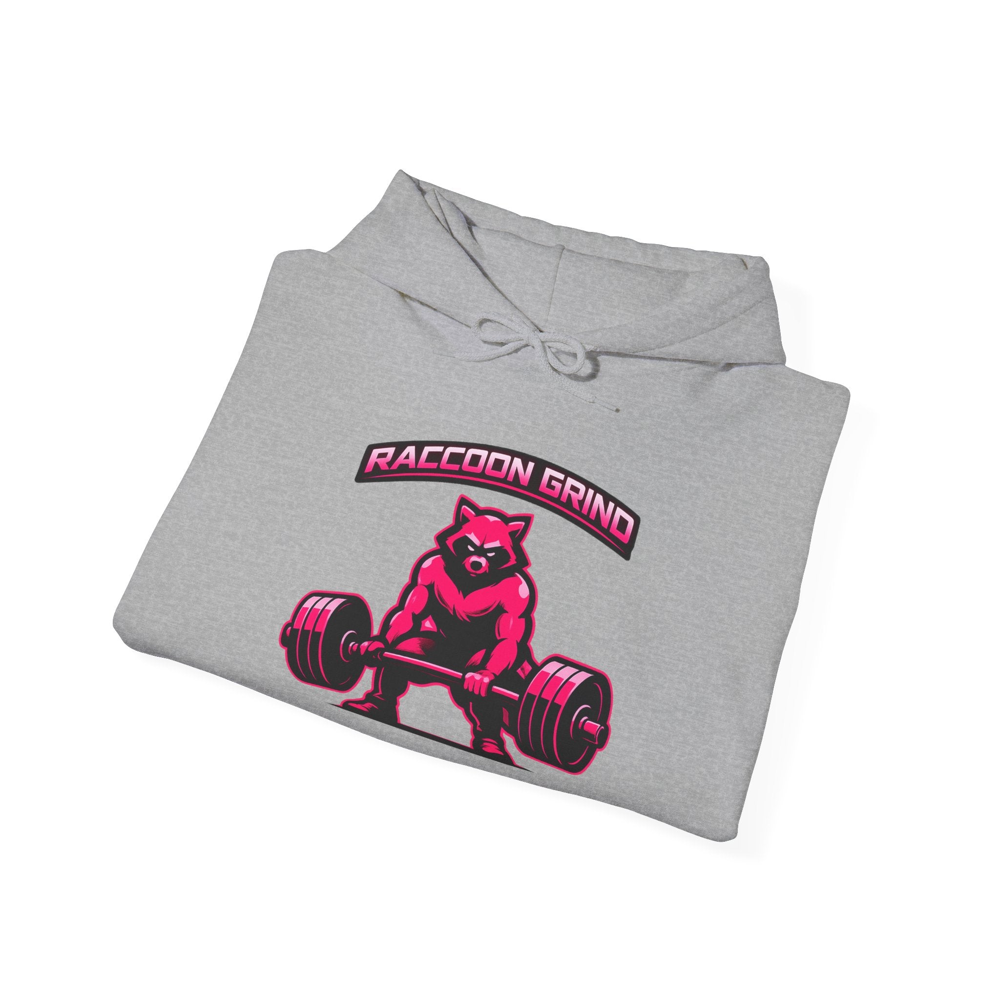 Beast Mode Raccoon Gym Hoodie for Men & Women – Unisex Streetwear Workout Sweatshirt