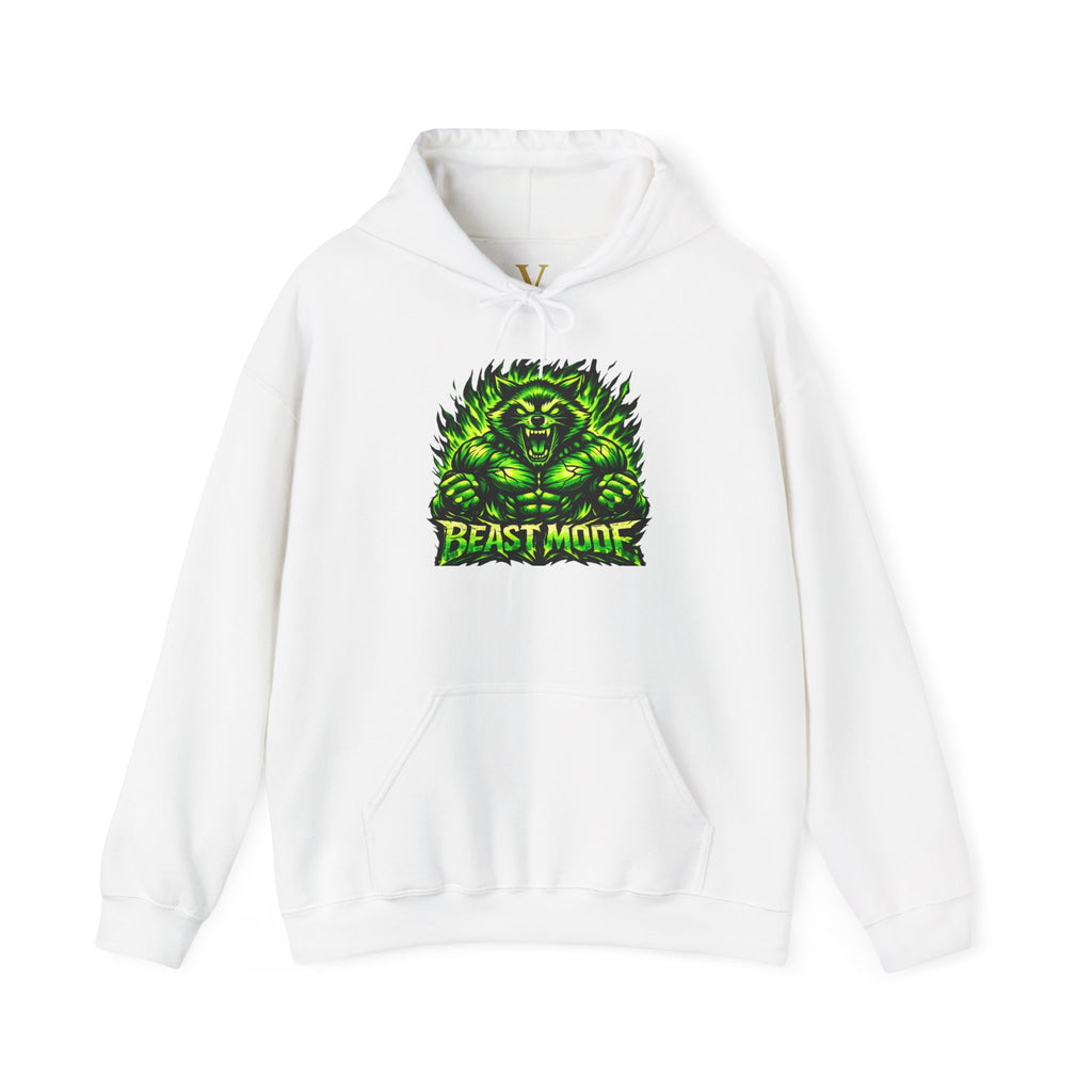 BEAST MODE GREEN MONSTER HOODIE — UNISEX NEON GYM WORKOUT PULLOVER SWEATSHIRT