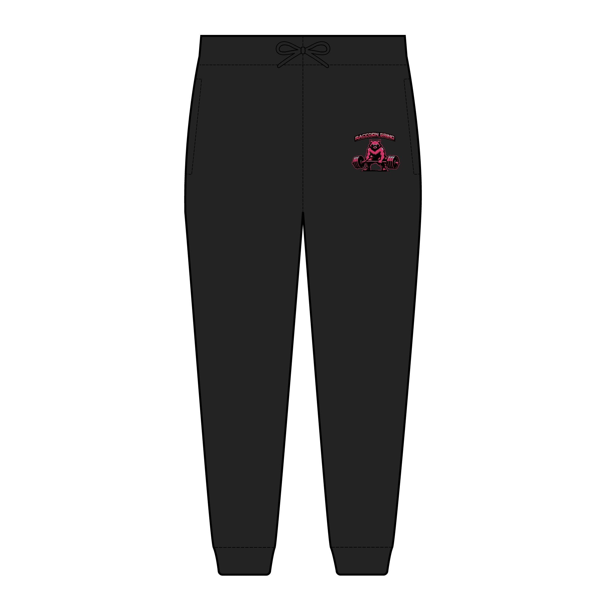 Raccoon Grind Unisex Embroidered Gym Joggers – Premium Street Workout Sweatpants