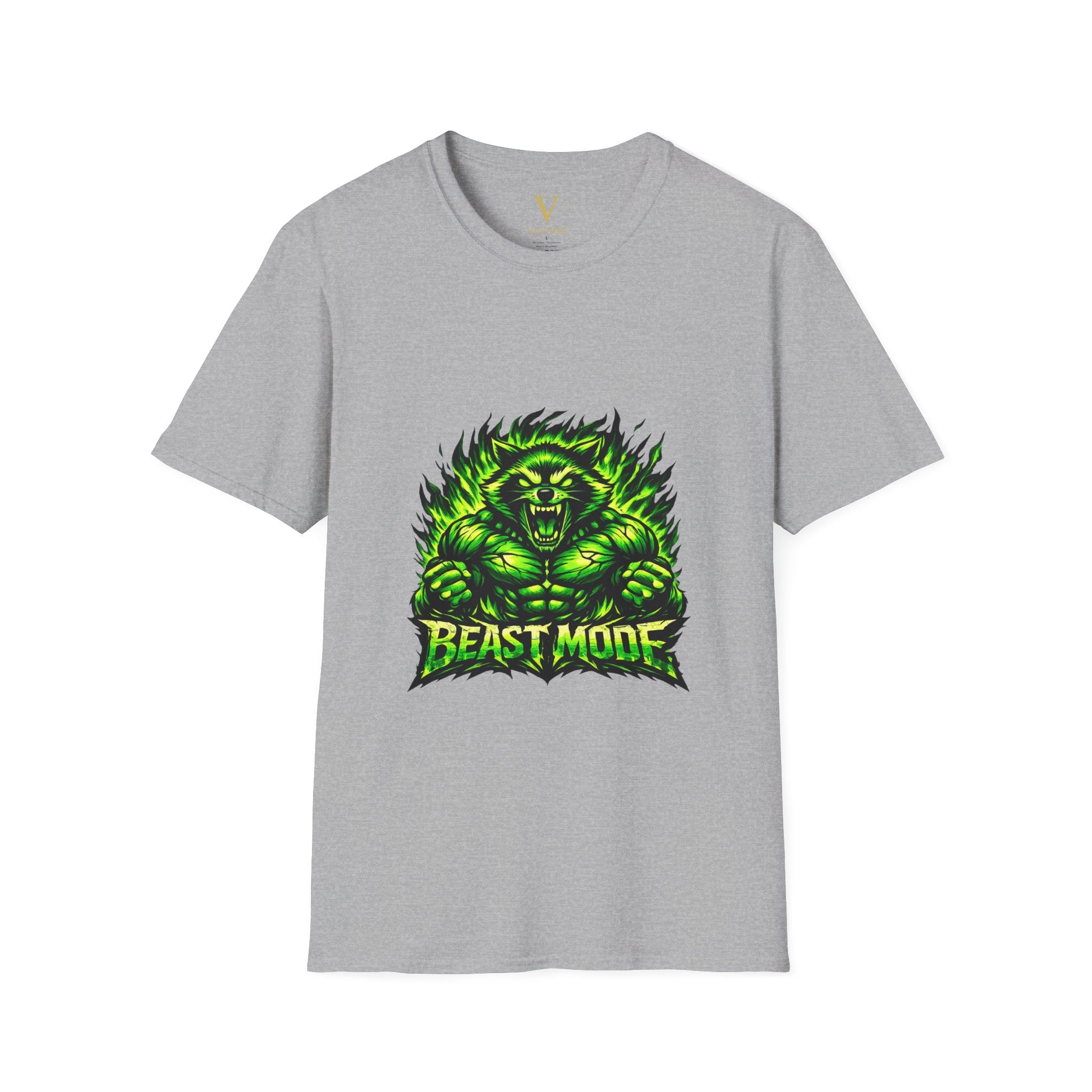 BEAST MODE GREEN MONSTER T-SHIRT — UNISEX NEON GYM MOTIVATION WORKOUT TEE