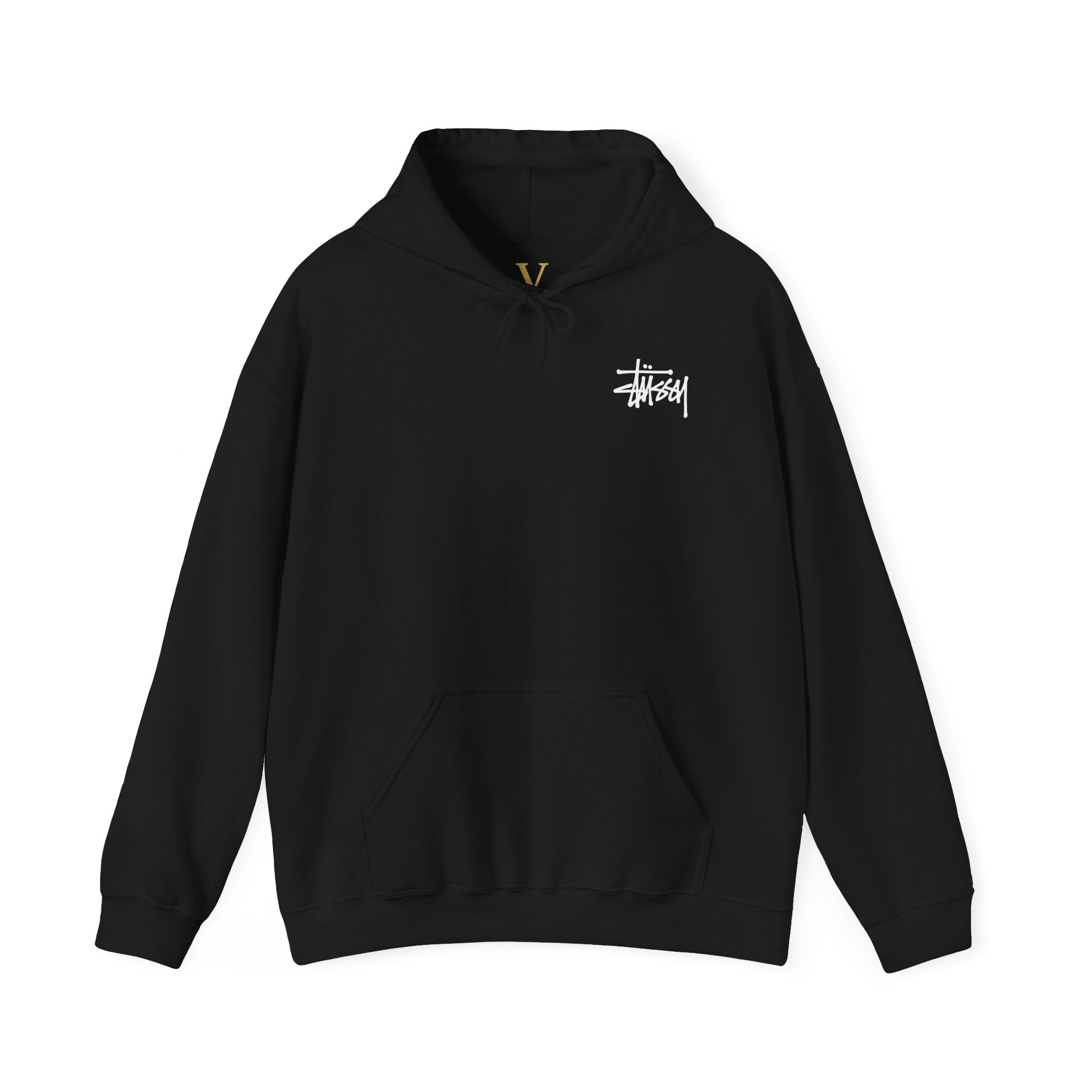 Stüssy Script Logo Hoodie — Black Streetwear Pullover