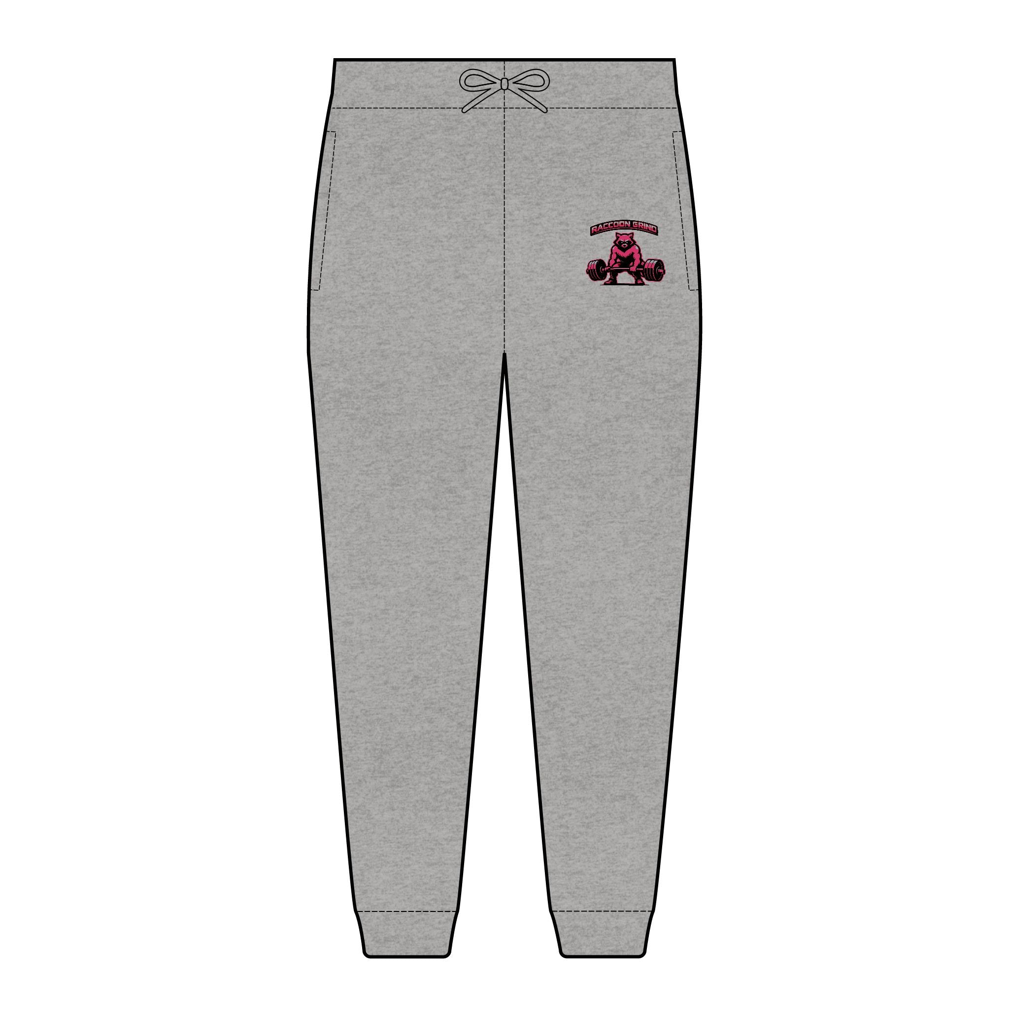 Raccoon Grind Unisex Embroidered Gym Joggers – Premium Street Workout Sweatpants