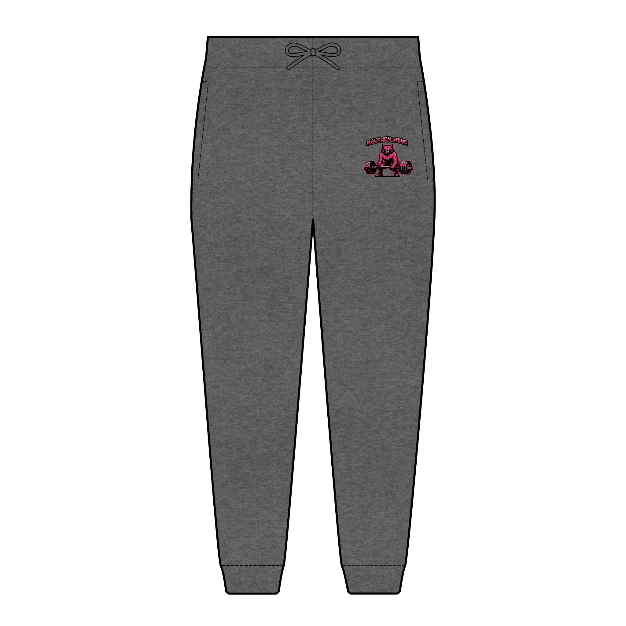 Raccoon Grind Unisex Embroidered Gym Joggers – Premium Street Workout Sweatpants