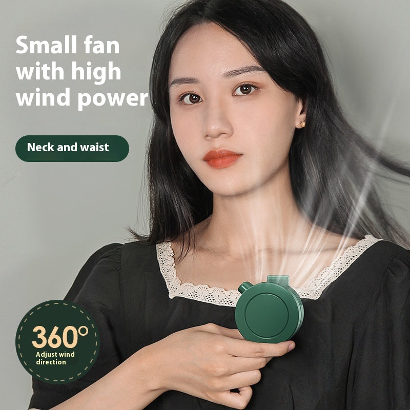 "CoolBreeze Mini Neck Fan — Portable USB Wearable Fan for Gym & Outdoor"
