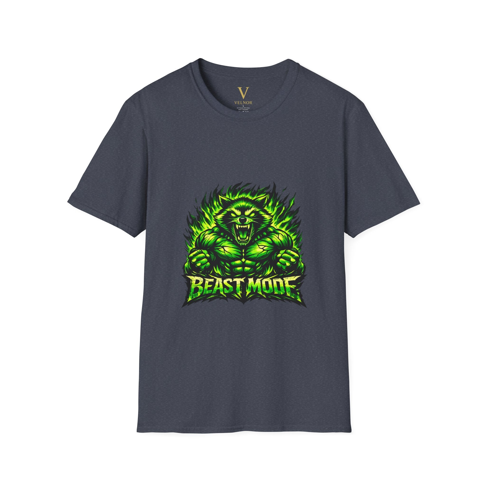 BEAST MODE GREEN MONSTER T-SHIRT — UNISEX NEON GYM MOTIVATION WORKOUT TEE