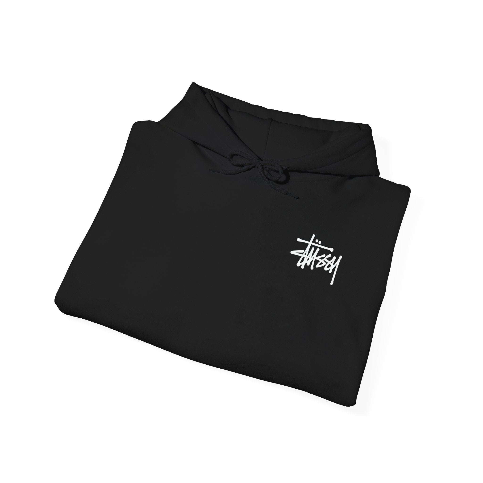 Stüssy Script Logo Hoodie — Black Streetwear Pullover