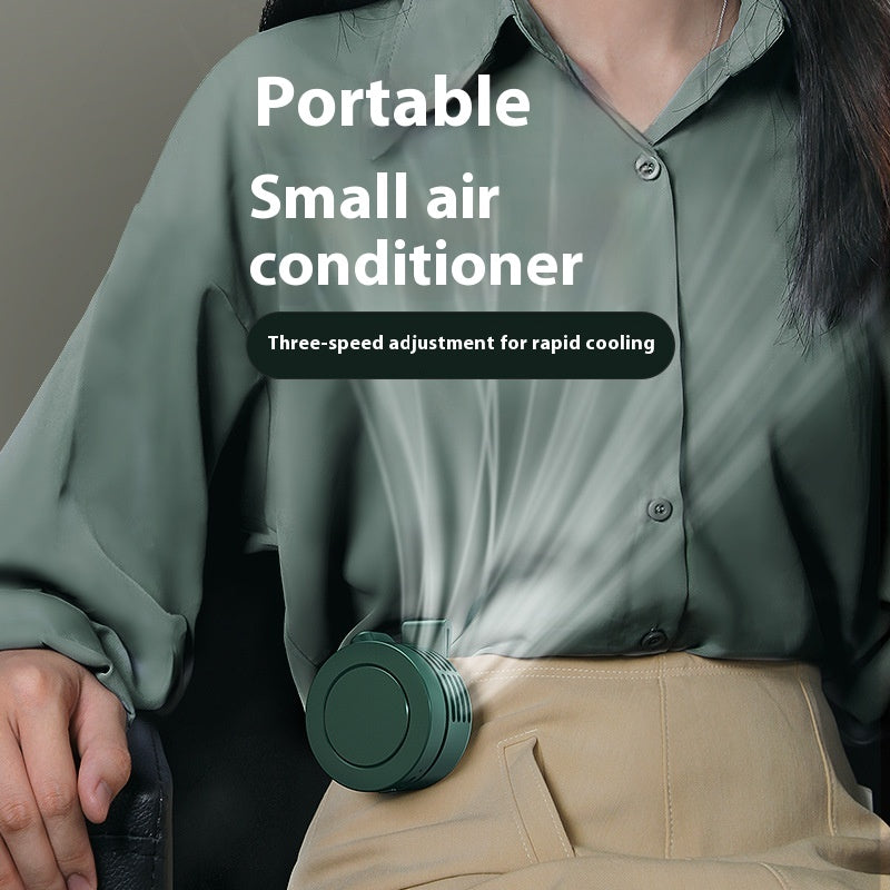 "CoolBreeze Mini Neck Fan — Portable USB Wearable Fan for Gym & Outdoor"